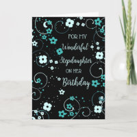 Zwart Turquoise stiefdochter Verjaardag