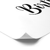 Zwart Turquoise Verjaardagsfeestje Custom 18x24 Poster (Hoek)