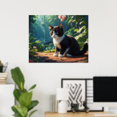 *~* Zwart Tuxedo Kat AP68 5:4 Feline Kitten Cat Poster (Thuiskantoor)