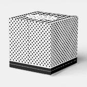 Zwart Tuxedo- Kleine Vierkant Bedankdoosjes (Achterkant)