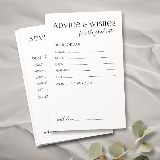 Zwart Typografie Modern Afstuderen advies & wensen