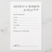 Zwart Typografie Modern Afstuderen advies & wensen (Voorkant)