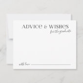 Zwart Typografie Modern Afstuderen advies & wensen Notitiekaartje (Voorkant)