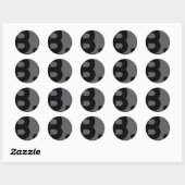 Zwart. - Typografie Sticker (Vel)