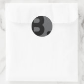 Zwart. - Typografie Sticker (Tas)