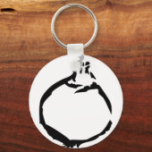zwart uiepictogram sleutelhanger (Voorkant)