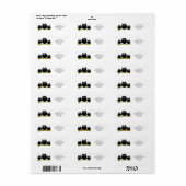 Zwart Uil Ontwerp Retouradres Etiket (Full Sheet)