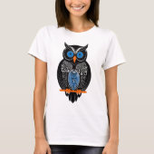 Zwart Uil T-shirt (Voorkant)
