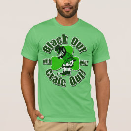 Zwart uit met je kraag uit! t-shirt