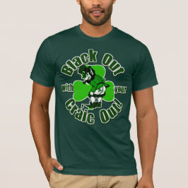 Zwart uit met je kraag uit! t-shirt