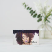 Zwart uitstrijken Glitter QR-code Voeg je eigen Af Visitekaartje (Staand voorkant)