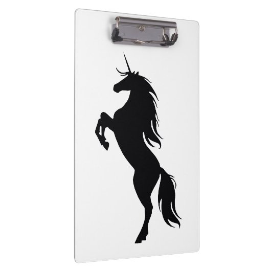Zwart Unicorn Silhouette-klembord Klembord (Rechts)