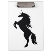 Zwart Unicorn Silhouette-klembord Klembord (Voorkant)