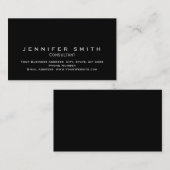 Zwart uniek standaard consultant Visitekaartje (Voorkant / Achterkant)