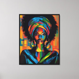 Zwart Urban Vibrant Graffiti Art Poster Canvas Afdruk