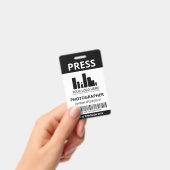 Zwart uw logo barcode pers ID Badge (Handheld)