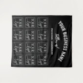 Zwart Uw Logo Volg ons Small Business Achtergrond Wandkleed (Voorkant (horizontaal))