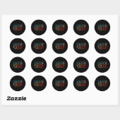 Zwart Vader Essential Elet Vaderdag Zwart Vader Ronde Sticker (Vel)