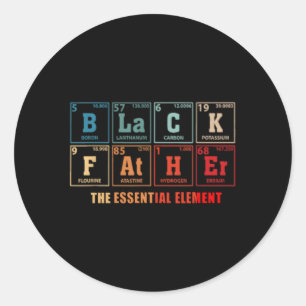 Zwart Vader Essential Elet Vaderdag Zwart Vader Ronde Sticker