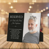 Zwart Vader van Bruid Foto Memorial Bruiloft Fotoplaat