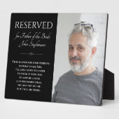 Zwart Vader van Bruid Foto Memorial Bruiloft Fotoplaat (Zijkant)