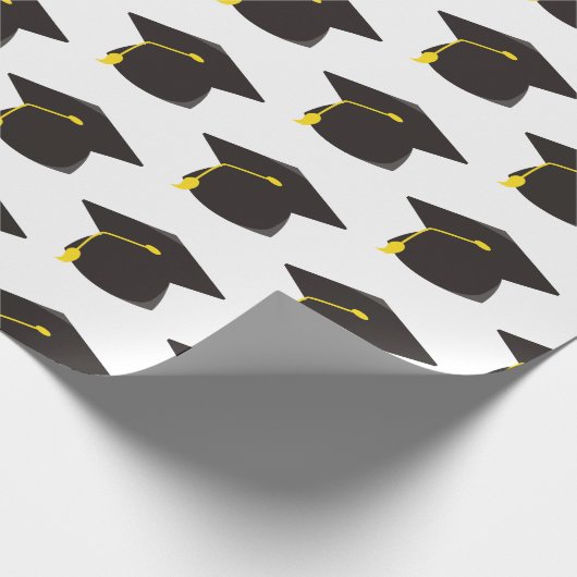 Zwart vak met witte achtergrond cadeaupapier (Hoek)