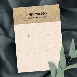 ZWART VAN CZWART-TERRACOTTA-TEXTURE EARING VISITEKAARTJE