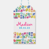 ZWART VAN Gemstone Birthday Bat Mitzvah Gift Cadeaulabel (Voorkant)