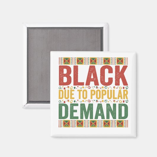 Zwart vanwege de populaire vraag Zwarte Geschieden Magneet (Voorkant / Achterkant)