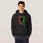 Zwart vanwege vraagzwarte geschiedenis maand popul hoodie (Voorkant volledig)