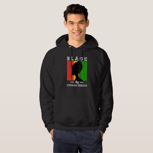Zwart vanwege vraagzwarte geschiedenis maand popul hoodie (Voorkant volledig)