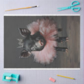 Zwart Varken Roze Tutu Decoupage Tissuepapier (Craft)