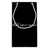 Zwart vast add naam tekstbericht hier werpen pijpl klein cadeauzakje (Achterkant)