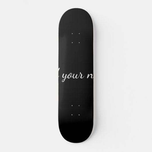 Zwart vast add naam tekstbericht hier werpen pijpl persoonlijk skateboard (Voorkant)