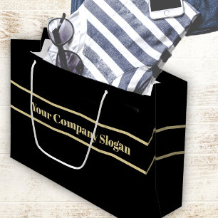 Zwart - vast - geen patroon groot cadeauzakje