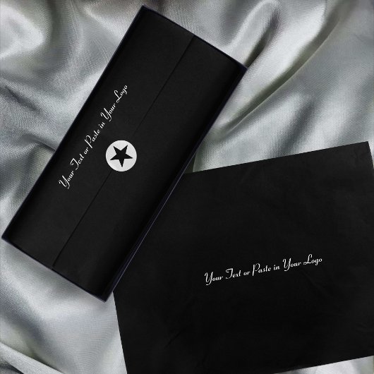 Zwart - vast - geen patroon tissuepapier