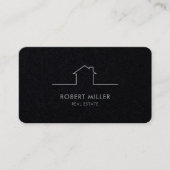 Zwart Vastgoed Home Logo Makelaar Visitekaartje (Voorkant)