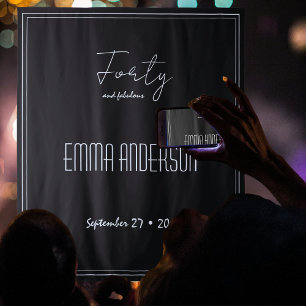 Zwart Veertig en fantastische persoonlijke tekst A Wandkleed