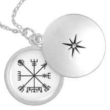 Zwart Vegvisir Sigil op wit