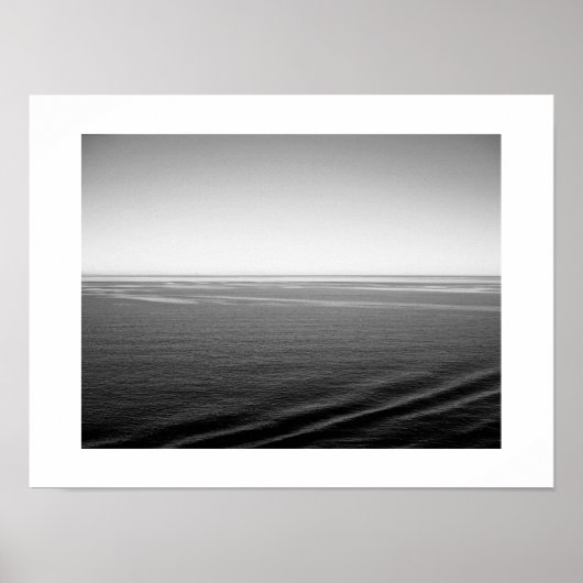 Zwart Velvet Ocean Zwart-wit Fotografie Poster (Voorkant)
