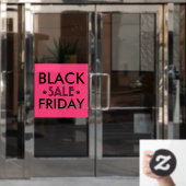 Zwart venster Verkoop op vrijdag Raamsticker (Kantoordeur)
