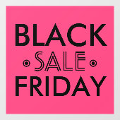 Zwart venster Verkoop op vrijdag Raamsticker (Vel)
