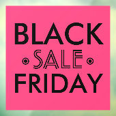 Zwart venster Verkoop op vrijdag Raamsticker (Vel 3)