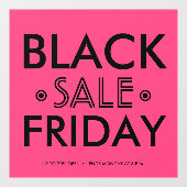 Zwart venster Verkoop op vrijdag Raamsticker (Vel)