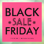 Zwart venster Verkoop op vrijdag Raamsticker (Vel 3)