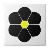 Zwart ventilatorontwerp tegeltje (Voorkant)