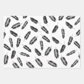 Zwart ventilatorpatroon inpakpapier vel (Voorkant)