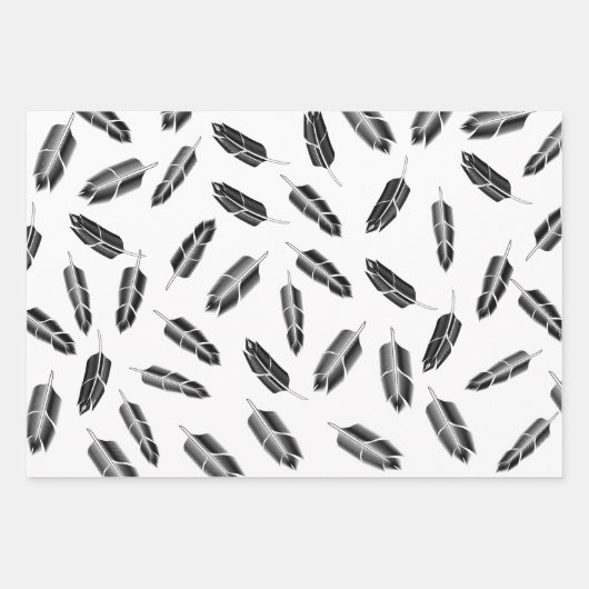 Zwart ventilatorpatroon inpakpapier vel (Voorkant)