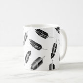 Zwart ventilatorpatroon koffiemok (Voorkant rechts)