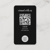 Zwart Verbind met ons QR-code Visitekaartje (Voorkant)